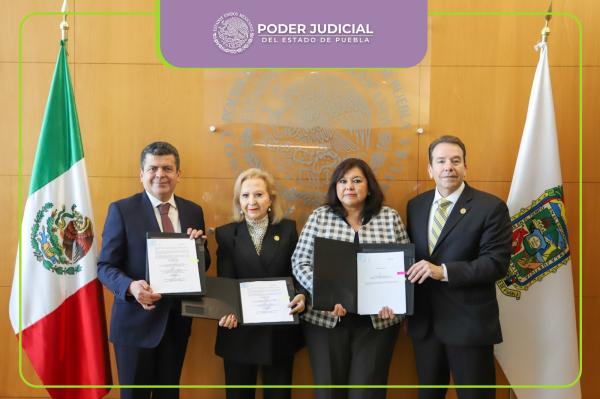 Poder Judicial del Estado de Puebla y Escuela Libre de Derecho Firman Convenio de Colaboración.